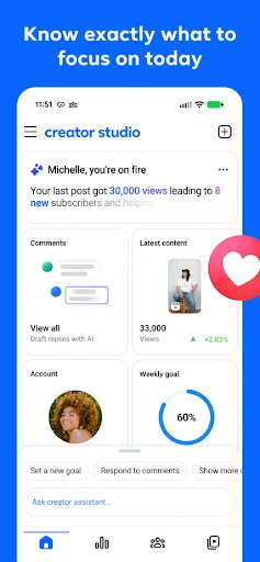 Facebook Creator Studio Android app screenshot 1