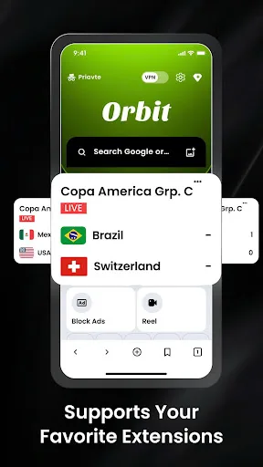 Orbit: Fast Private Browser Android app screenshot 2
