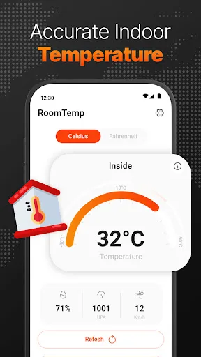Thermometer: Room Temperature Android app screenshot 2