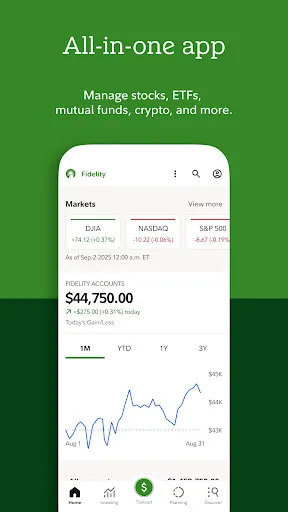 Fidelity Investments Android app screenshot 1