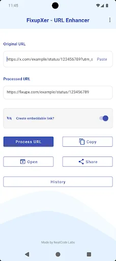 FixupXer - URL Enhancer Android app screenshot 3