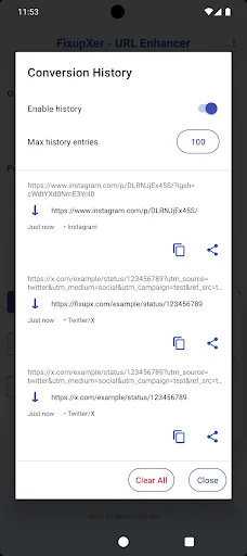 FixupXer - URL Enhancer Android app screenshot 5
