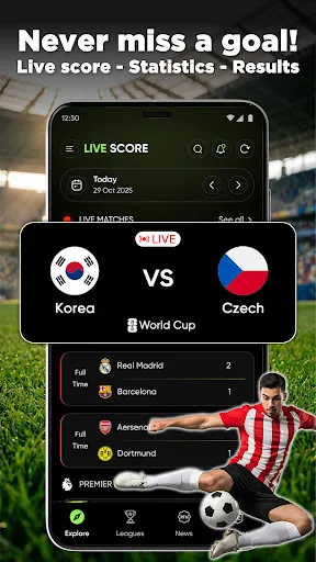 Live Scores: Football Match Android app screenshot 1