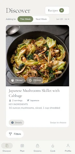 Mise: Meal Plan & Grocery List Android app screenshot 1