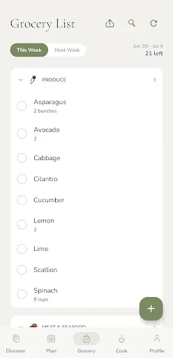 Mise: Meal Plan & Grocery List Android app screenshot 3