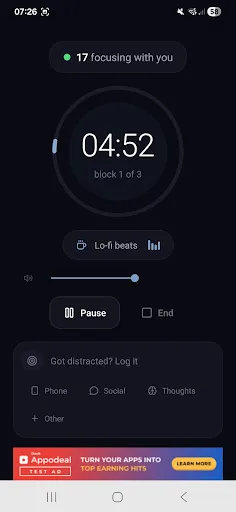 Gentle Focus - ADHD Pomodoro Android app screenshot 2