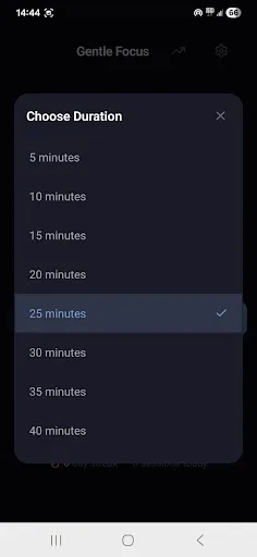 Gentle Focus - ADHD Pomodoro Android app screenshot 6