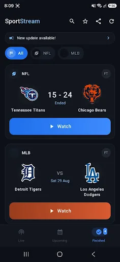 Dofu Live NFL NCAA Stream Android app screenshot 1