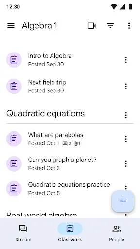 Google Classroom Android app screenshot 3