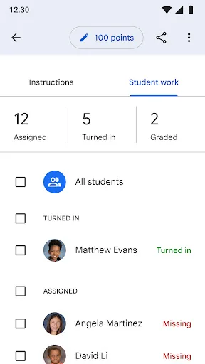 Google Classroom Android app screenshot 4