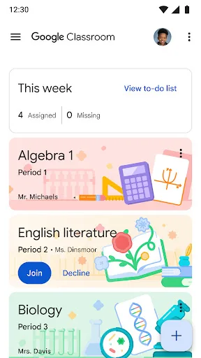 Google Classroom Android app screenshot 5