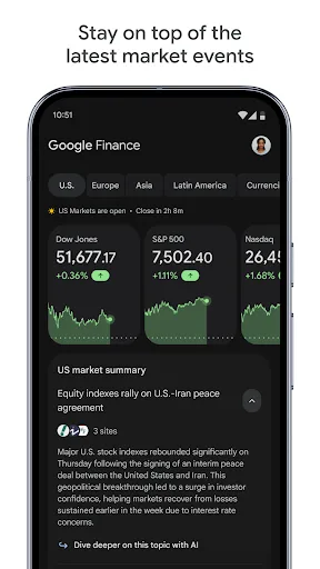 Google Finance Android app screenshot 1