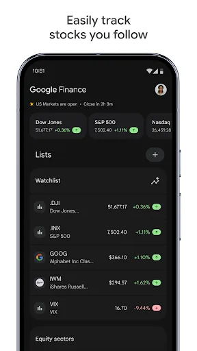 Google Finance Android app screenshot 2