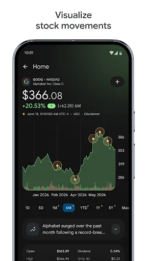 Google Finance Android app screenshot 3