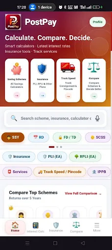 PostPay Android app screenshot 1