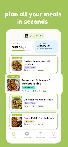 mise - meal planner Android app screenshot 1