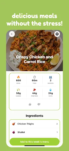 mise - meal planner Android app screenshot 2