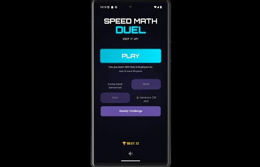 Speed Math Duel Android app screenshot 1