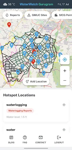 WaterWatch Gurugram Android app screenshot 2