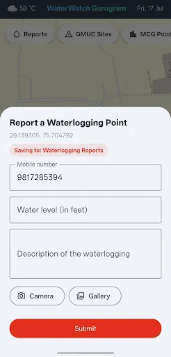 WaterWatch Gurugram Android app screenshot 3