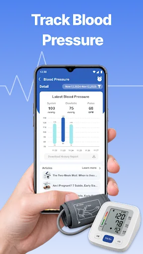 Blood Pressure: BP Tracker Android app screenshot 1