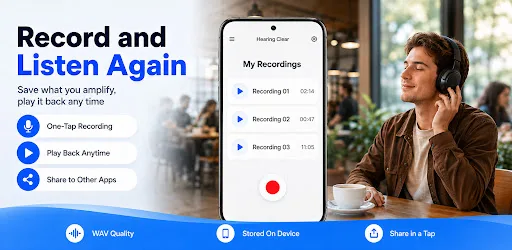 Hearing Clear: Amp & Record Android app screenshot 3