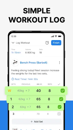 Hevy - Gym Log Workout Tracker Android app screenshot 2