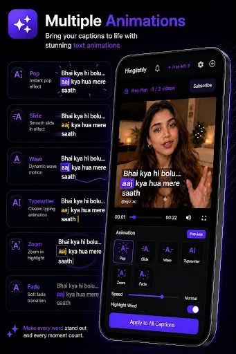 Hinglishly : AI Captions Android app screenshot 5