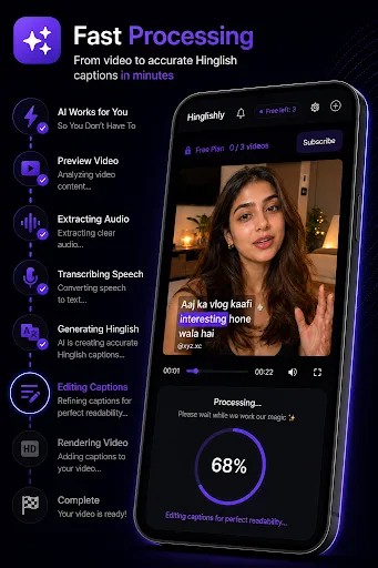 Hinglishly : AI Captions Android app screenshot 6
