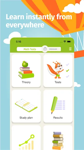 Math Tests: learn mathematics Android app screenshot 1
