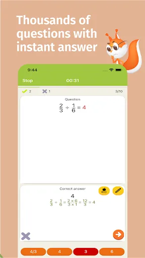 Math Tests: learn mathematics Android app screenshot 3