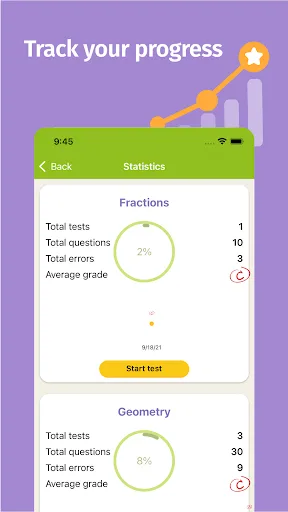 Math Tests: learn mathematics Android app screenshot 4