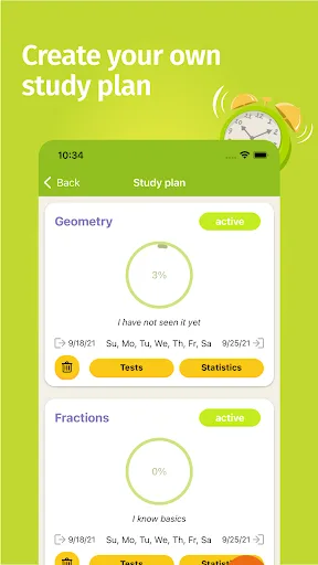 Math Tests: learn mathematics Android app screenshot 6