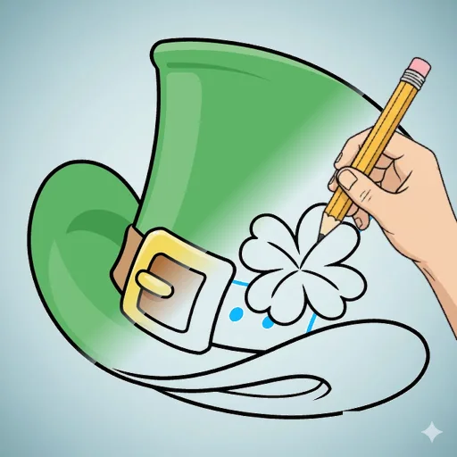 Draw St Patrick's Day Android app icon