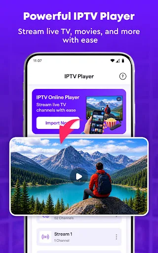 IPTV Online Player: Live TV Android app screenshot 1