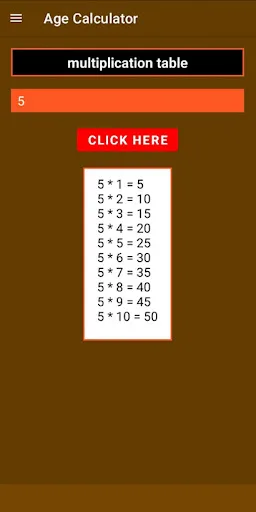 Age Calculator Android app screenshot 1