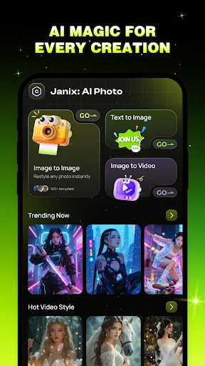 Janix: AI Photo & Video Maker Android app screenshot 1