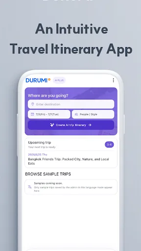 Durumi: AI Trip Planner Android app screenshot 1