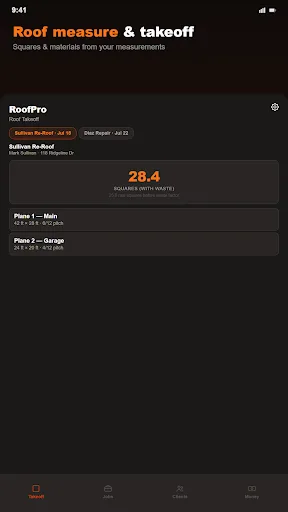 RoofPro: Roofing Estimates Android app screenshot 1