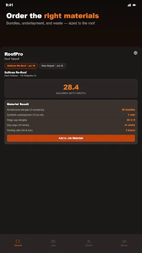 RoofPro: Roofing Estimates Android app screenshot 2