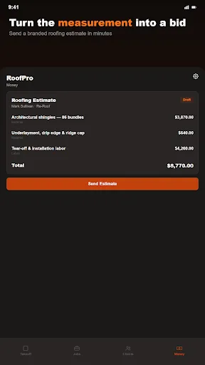 RoofPro: Roofing Estimates Android app screenshot 3