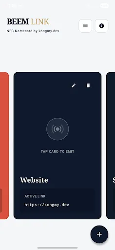BEEM Link: NFC Business Card Android app screenshot 1