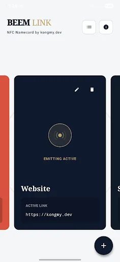 BEEM Link: NFC Business Card Android app screenshot 2
