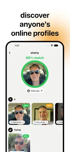 Sherlock – AI Face Search Android app screenshot 1