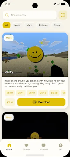 Verity Mod for Minecraft PE Android app screenshot 1