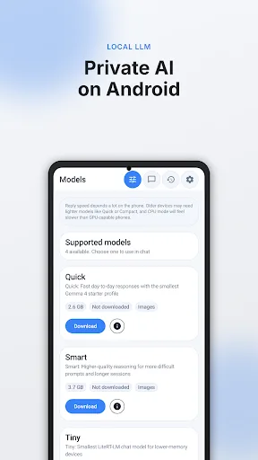 Offline AI Chat Private Android app screenshot 1