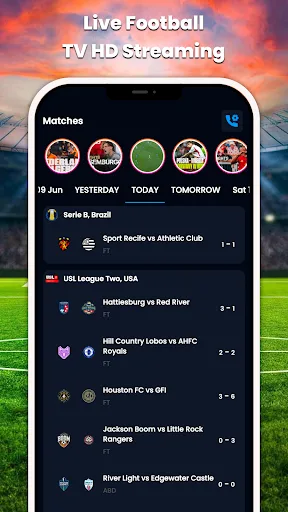 Live Football TV HD Streaming Android app screenshot 1