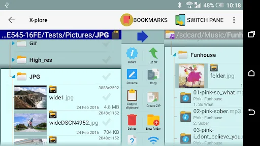 X-plore File Manager Android app screenshot 1