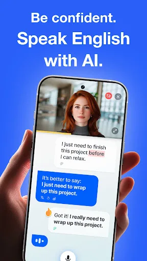 Speak English with Loora AI Android app screenshot 1