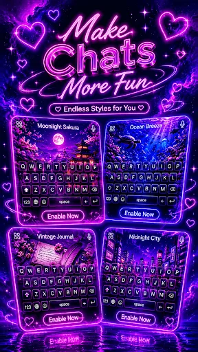 Neon Keyboard: LED Themes Android app screenshot 4